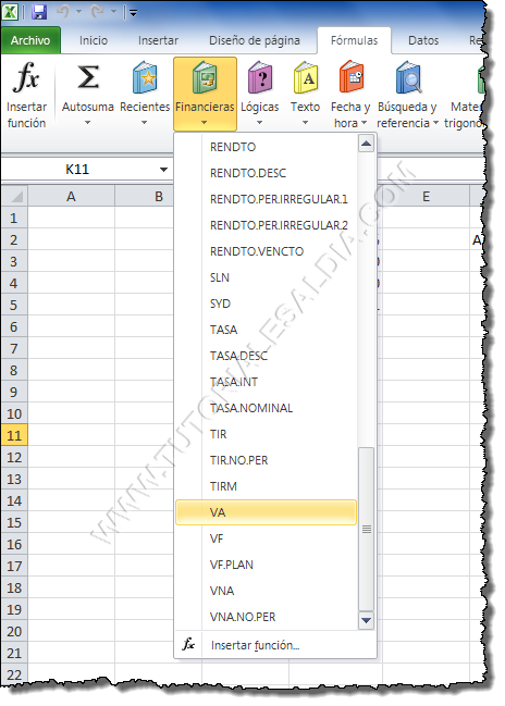 Calculando Valor Presente Neto (VPN) Microsoft Excel | Tutoriales al - Civil